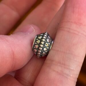 Pandora inner strength silver charm